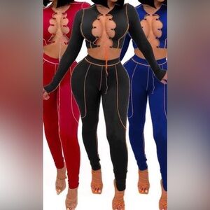 2Piece LaceUp Sets (S M L) true to size 
Bold Fit❗️
Red Blue Black AVAILABLE